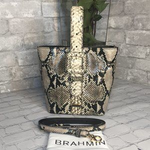 Brahmin Faith Caviar Felix Snake NWT